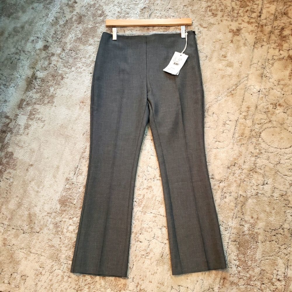 Mac Grey NWT Cropped Flared Side Zipper Pants